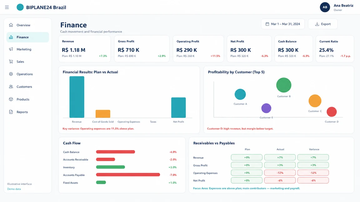 Financial — BIPLANE24 dashboard